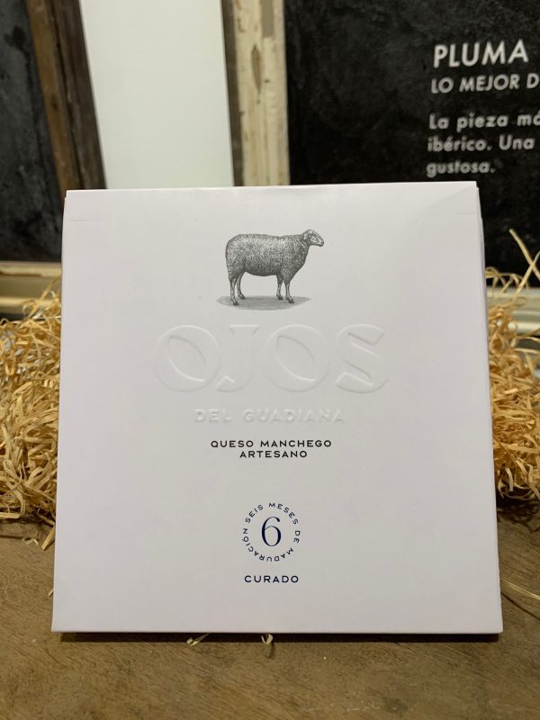 OJOS DEL GUADIANA QUESO MANCHEGO ARTESANO 6 MESES MADURACIÓN CUÑA 200GR